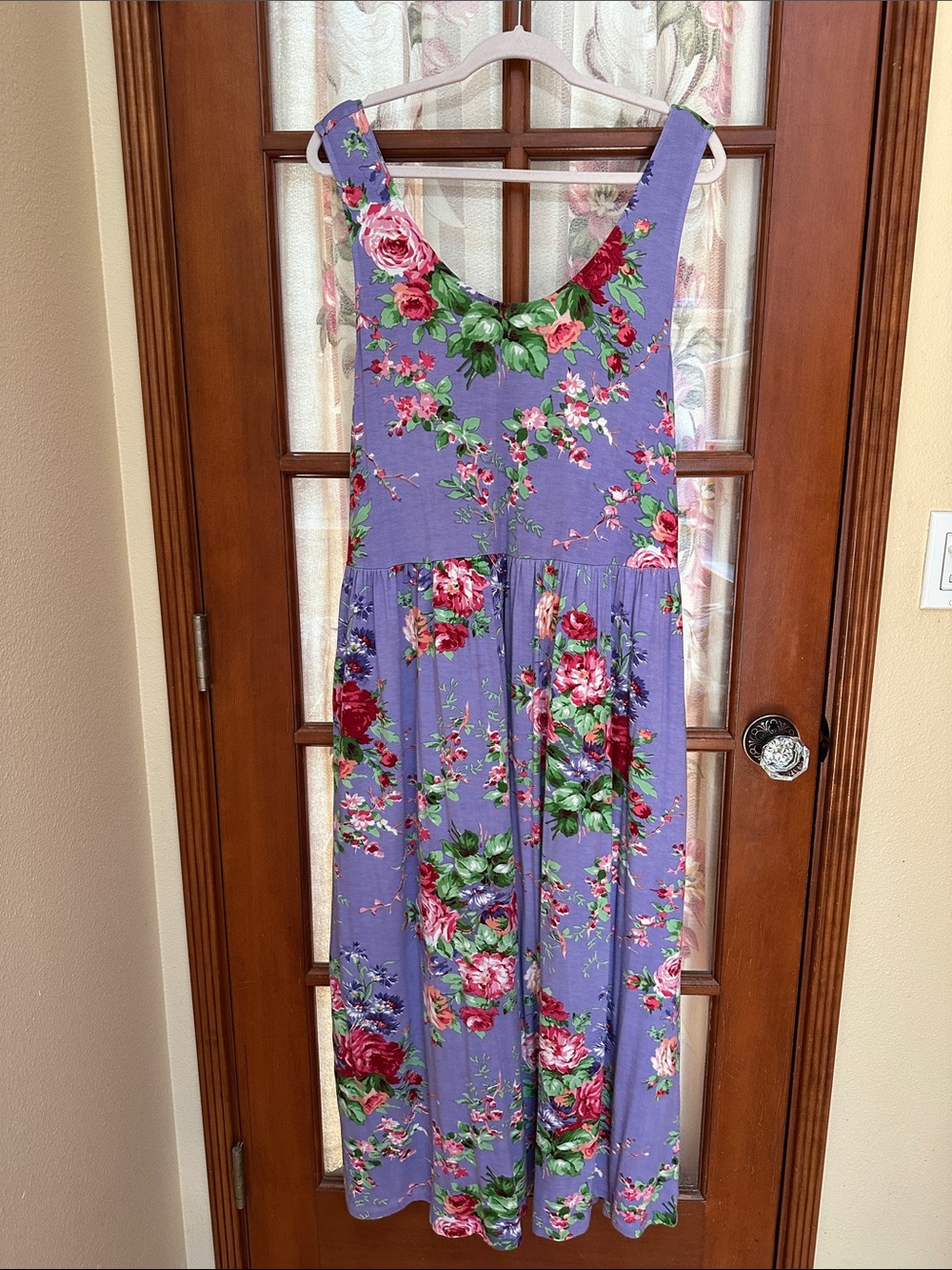 April Cornell Floral Maxi Dress soft jersey knit